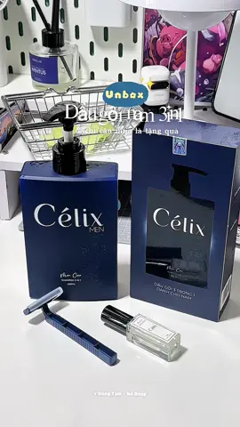 Dầu gội 3in1 cho nam, thơm mùi nước hoa Pháp xịn xò. Mấy ông dùng là gái mê tít luôn đoá 😍😍 #xuhuong #fypシ #unboxing #unbox #review #daugoi3in1 #celixmen #daugoicelixmen #daugoi3in1chonam 