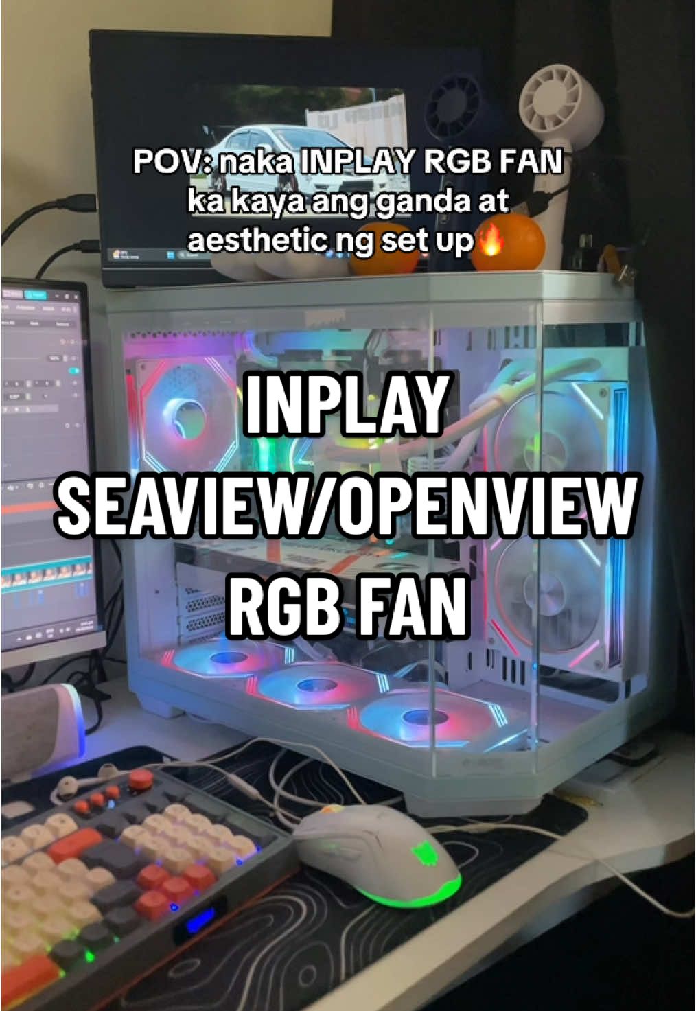 INPLAY RGB CASE FANS 3IN1 120MM #casefans #pcfans #inplay #cpufan #rgbfan #GamingSetup #desksetup #pcgaming #fyp #viral #trendingvideo #atebeeee 