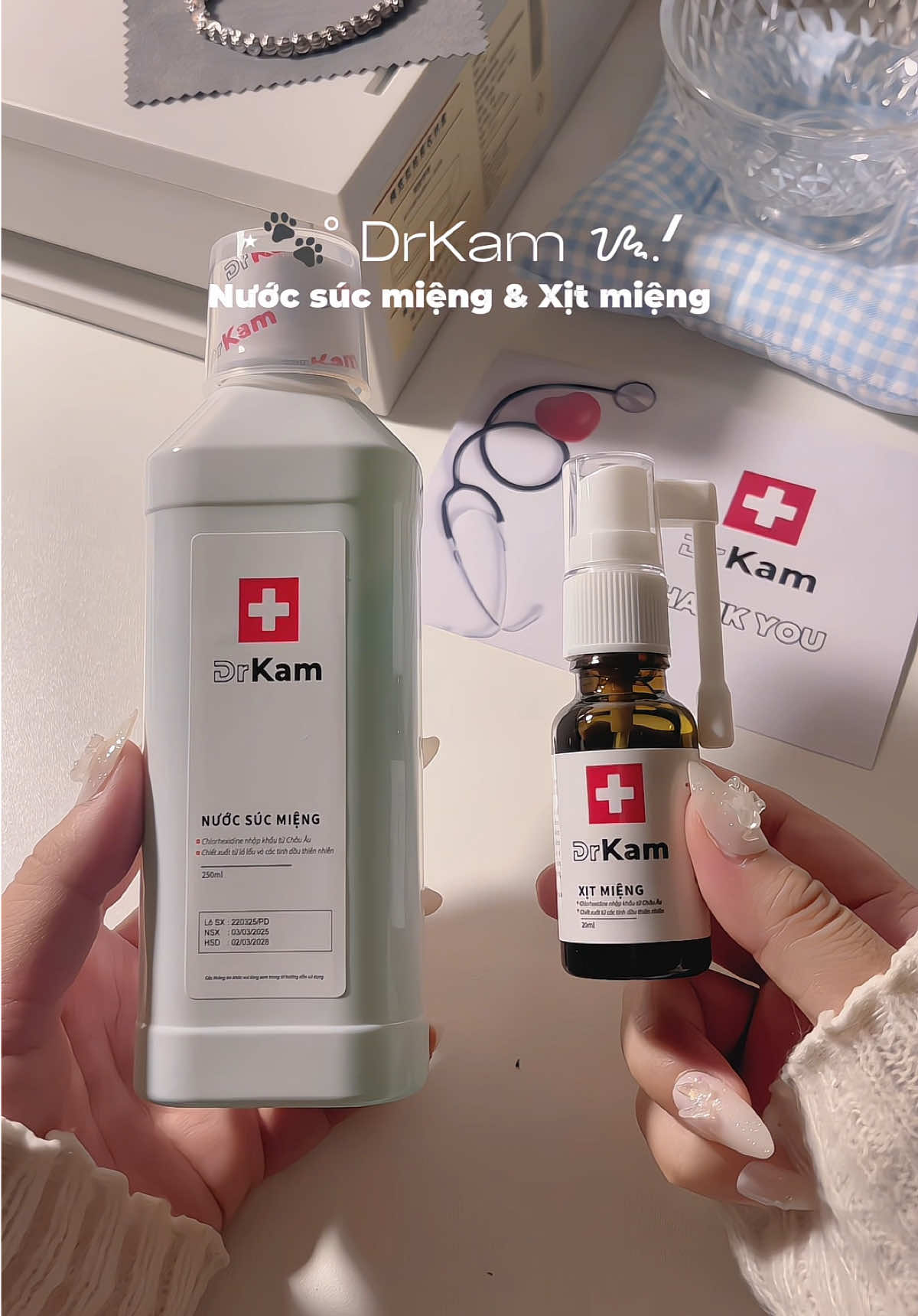 🧏🏻‍♀️Chăm răng 🦷 sạch khoẻ với bộ đôi Nhà DrKam #drkam #nuocsucmieng #thommieng #rangmieng #chamsocrangmieng 