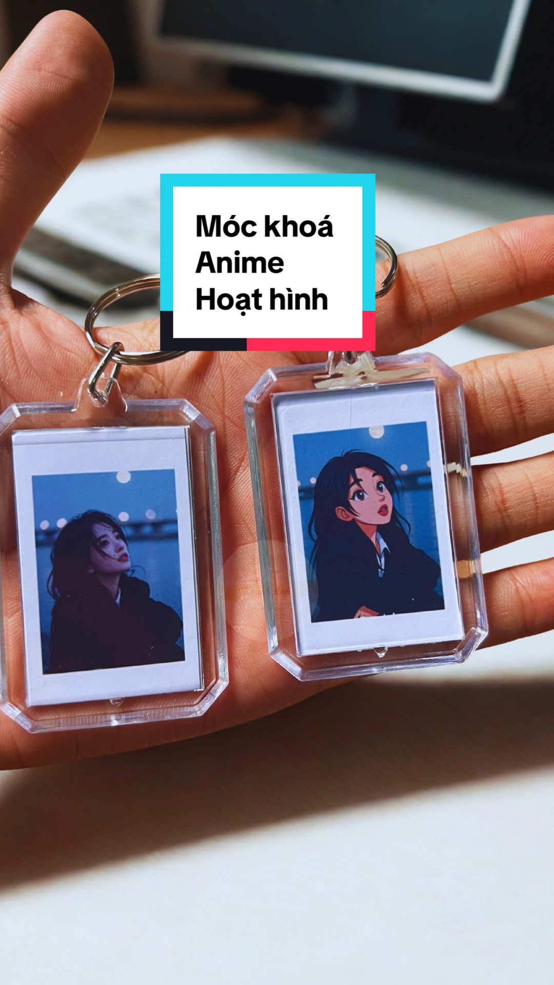 Móc khóa 2 mặt.👆 1 mặt ảnh bạn- 1 mặt phong cách anime, hoạt hình. #mockhoa #mockhoatheoyeucau #mockhoaxemay #phukienthoitrang #Khanhanhkiniem #anime #hoathinh .