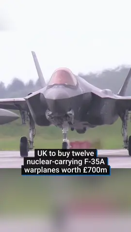 Britain will buy a dozen F-35A warplanes, all capable of carrying nuclear weaponsm from the US, following criticism from Donald Trump that Nato members are not spending enough on defence. Sir Keir Starmer will tell a summit of Nato allies in The Hague that the new squadron will join an alliance mission that can be armed with US nuclear weapons. The prime minister is expected to say: ‘The UK’s commitment to Nato is unquestionable, as is the alliance’s contribution to keeping the UK safe and secure. ‘But we must all step up to protect the Euro-Atlantic area for generations to come.’ #uknews #war #fighterplanes #nato