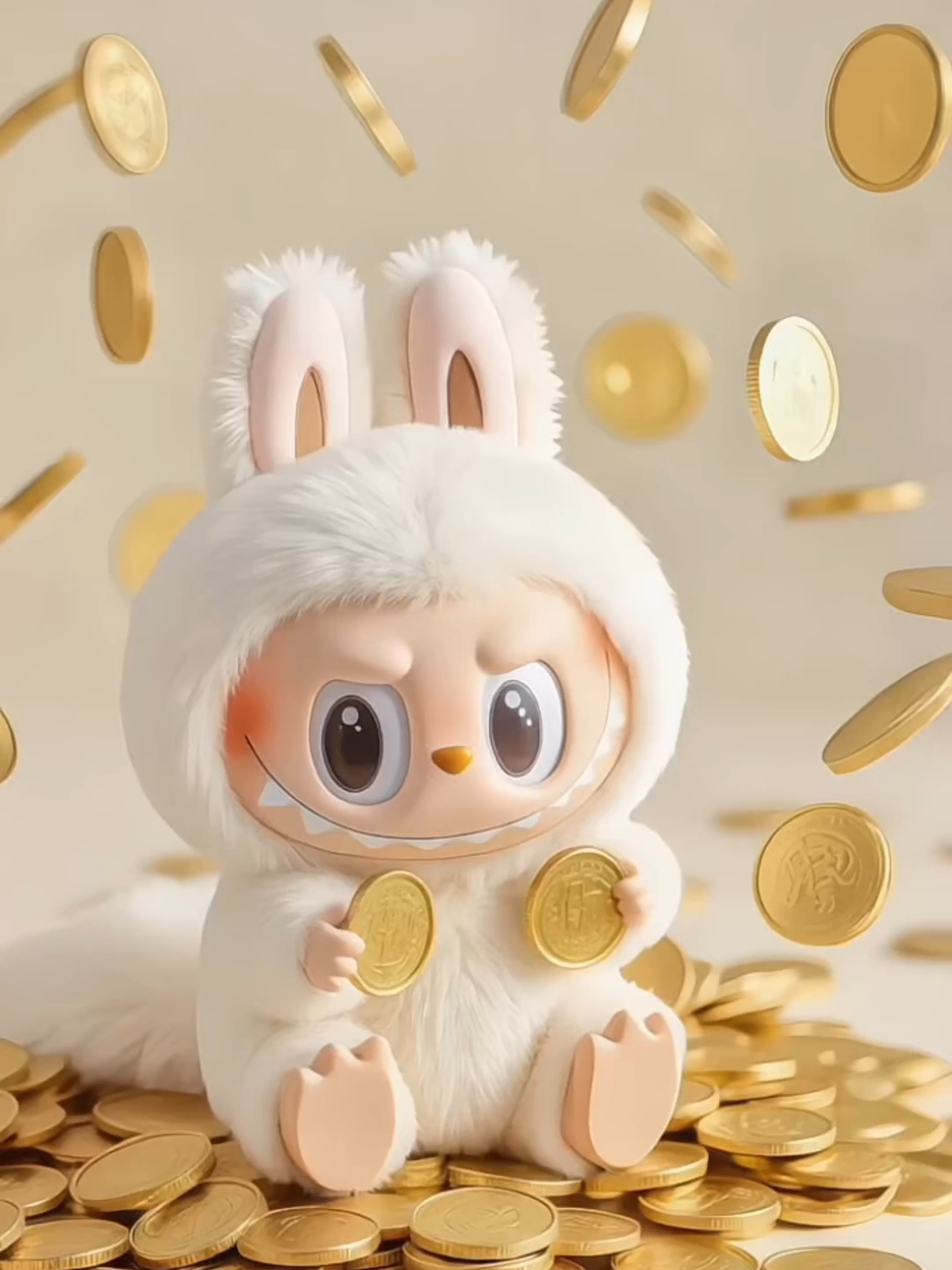 Golden Fortune.#labubu #labubuwallpaper #wallpaper #wallpapers #live #livewallpapers4k #cuteness #cutebaby #cutie