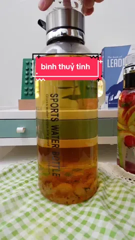 Bình thuỷ tinh chịu nhiệt, có sẵn lõi lọc cho ai thích pha trà, đang tặng kèm túi vải và cọ rửa | Bình thuỷ tinh pha trà | Nhân check #nhancheck #review #LuongVeThang6 #2425LuongVe #SaleVuiChinhHang 