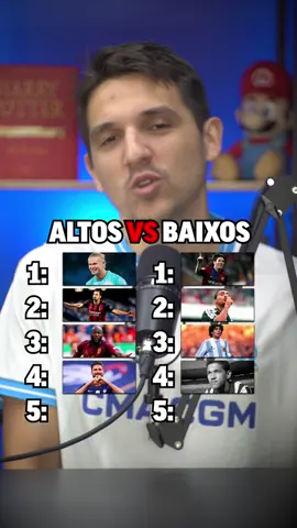 JOGADORES ALTOS x BAIXOS! Quem foi melhor? #trivia #futebol #messi #curiosidades #fifa