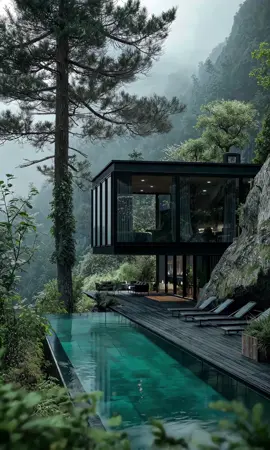 Between clouds and mountains☁️🖤A cliffside house with a cloudy mountain vibe in Pico Duarte, Dominican Republic. A modern design in black tones that highlights the green of the mountains. #modernarchitecture #blackdesign #cliffhouse #mountainhome #floorplan #moderndecor #interiordesign #architects #contemporaryhome #minimalistdesign #blackhouse #natureinspired #dominicanrepublic #travelarchitecture #designlovers #architecturephotography #dreamhome #cloudymountains #exploremore #travelinspiration #modernliving #mountainretreat #creativehomes #luxurygetaway #archilovers #vacationhome