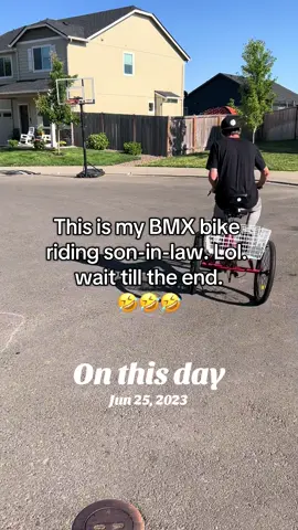 #onthisday my BMX riding son-in-law just could not keep it on three wheels. And then for me, it’s the end with the bell.@Kayla Johnson🦇 