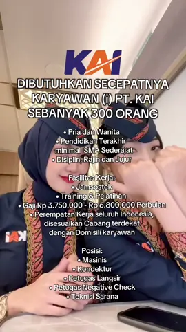 Cara pendaftaran silahkan klik link di Bio Profil #lowongankerja #2025 #infoloker #kai #4u 