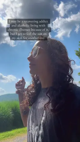 I never prepared of a life beyond 27. I was drowning myself intentionally trying to take myself out, now I’m living with the consequences of my choices. 911 days of sobriety over a hundred doctors appointments later, I’m just grateful to feel the sun, see my children smile, and live a life full of love. #HealingJourney #nervoussystemhealing #WeDoRecover #fyp #livingwithchronicillness #grateful #natureheals 