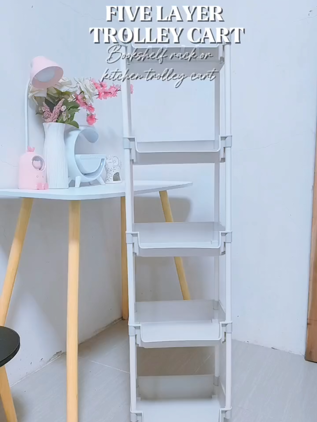 trolley bookshelf rack or kitchen trolley cart  #trolleycartorganizer #trolleycart #trolleycartshelfstorage #kitchentrolley #bookshelf #bookshelfcart 
