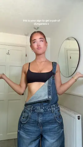me and my dungarees against the world 🥹 #girls #relatable #OOTD #fitcheck #outfitideas #summeroutfits2025 #dungarees #hairideas 