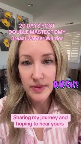Double Mastectomy Healing ❤️‍🩹  Day 20 is the peak of pain as I have taken a few step backwards. I was doing really well when the drains came out (for a few days) but these last couple days have been brutal. Swollen areas on my right breast have made using my right arm very limited. They feel like internal bruises and are super sensitive. Anyone else?  #PowerOfPink #Breastcancer #doublemasectomy #pinksisters #hormonepositivebreastcancer #womensupportingwomen #fightlikeagirl #togetherwearestronger #HealingJourney 