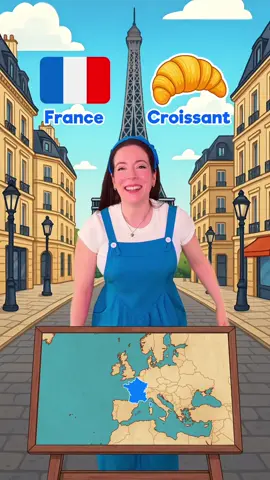 Iconic Foods Around the World 🌍 / Les plats autour du monde #apprendre #learning #enfants #kidstiktok #beginner #education #geography 