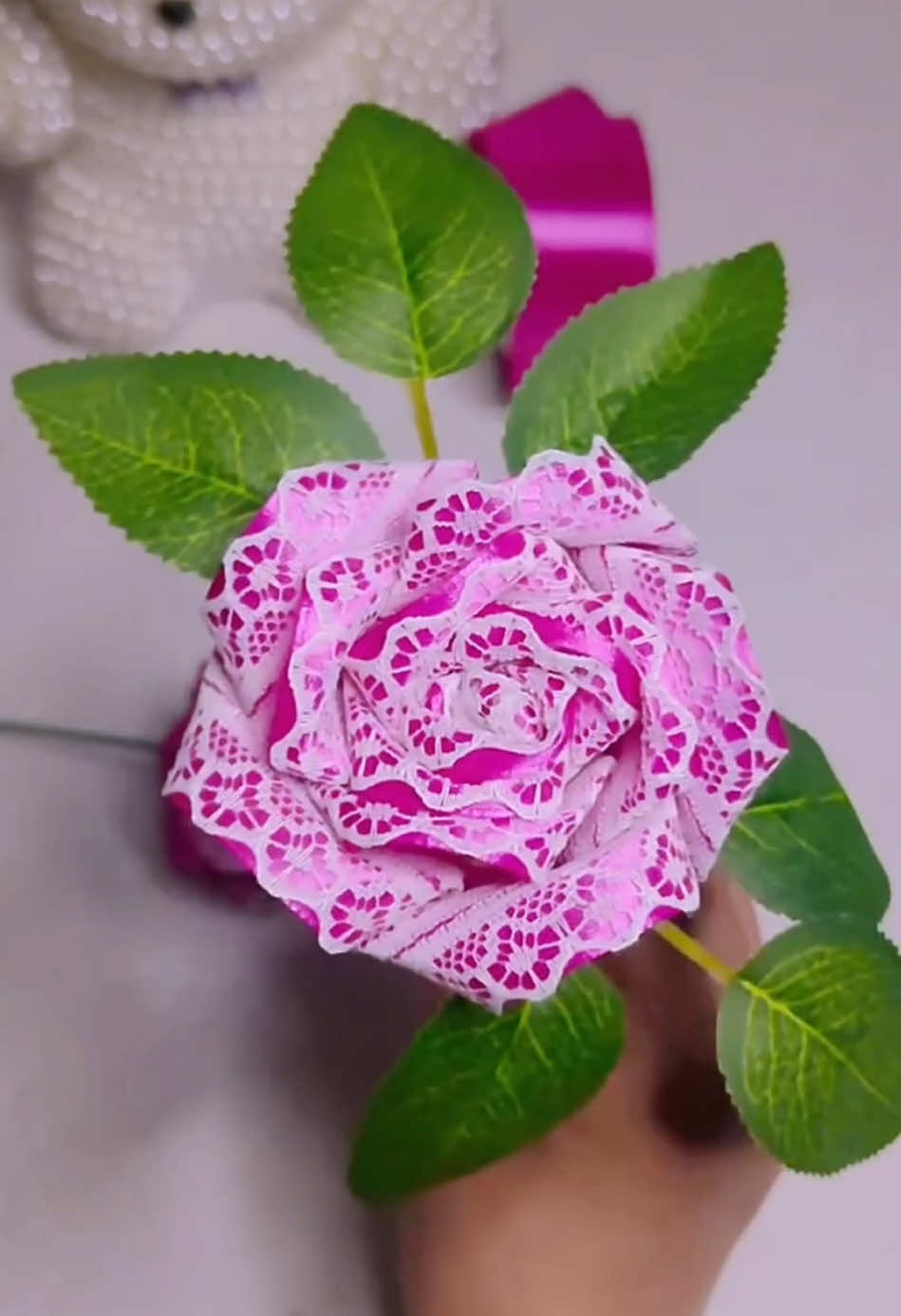 Handmade diy ribbon rose flowers#handmade #handmadegifts #flowers #gift #ribbon #rose #handmadecraft 