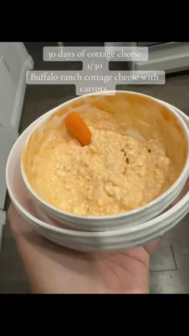 Cottage cheese for 30 days. Day 1/30. #cottagecheese #buffaloranchmix #protien #carrots #lowcalorie #caloriedficit #buffalo #ranch #babycarrots #fyp #fypシ #fypage #weightloss #lunch #lunchideas #food 