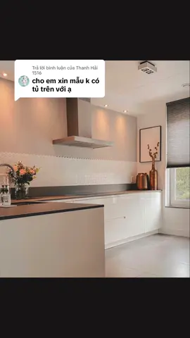 Trả lời @Thanh Hải 1516 bạn tham khảo mấy mẫu tủ không có tủ trên nhé #tubephiendai #tubepcaocap #emtrangtubep #phukientubep #blum 