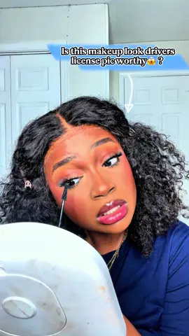 Had to put on makeup to update that ID pic😍 such a rushed makeup look #makeupreview #makeuptok #blackgirlmakeup #learnmakeup #watchmedomymakeup 