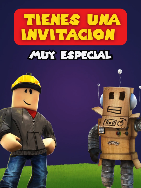 ROBLOX 🔲 #invitation #invitacionesdigitales #invitacionescreativas #robloxedit #robloxinvitacion #videojuego #invitacionniños #fiestaroblox 