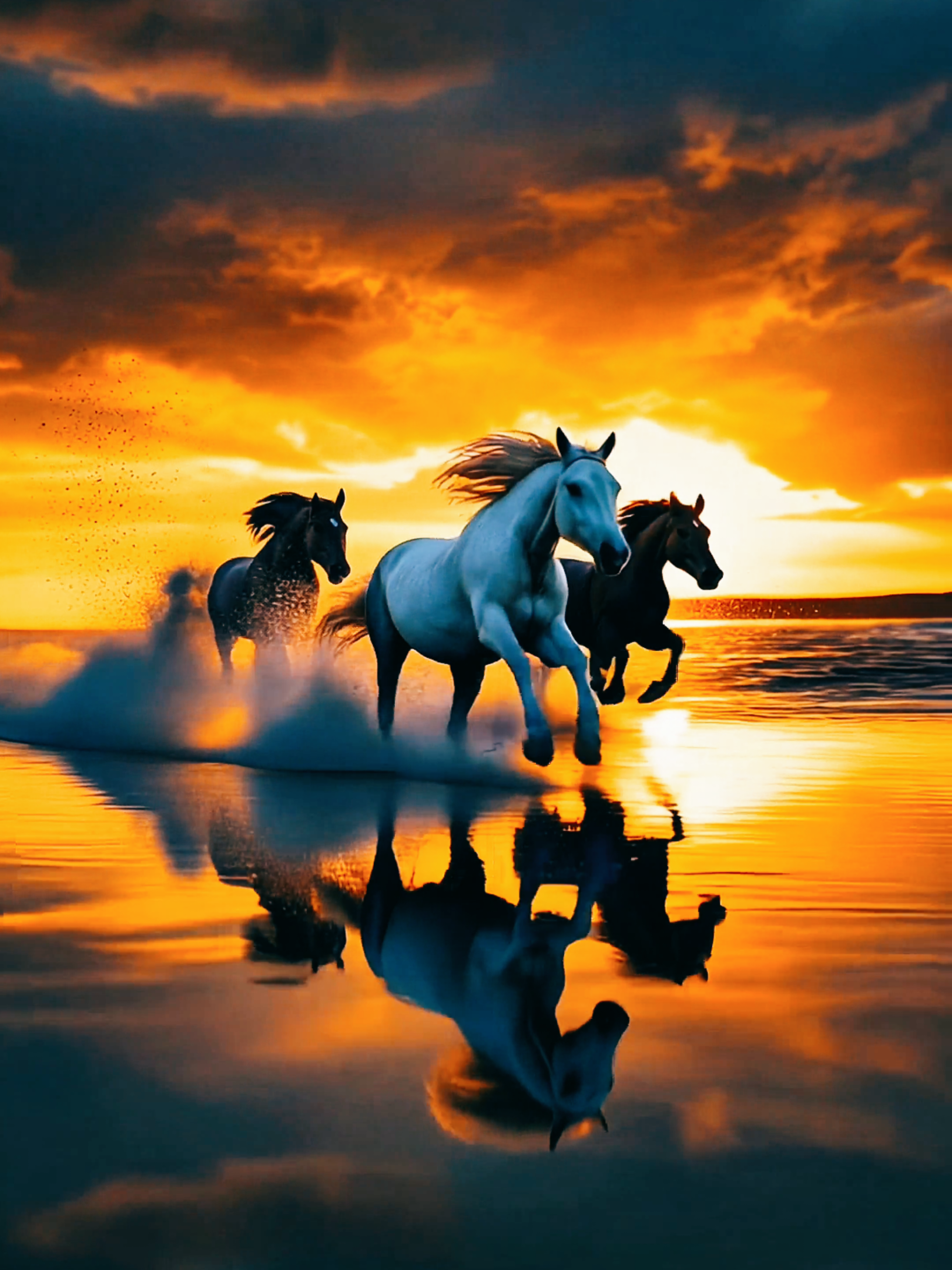 🌅🐎These horses aren’t just running — they’re breaking free. A 4K live wallpaper moment that feels like poetry in motion. Save it. Feel it. Replay it 🌅🐎 #creatorsearchinsights #livewallpaper #livewallpapers #4klivewallpaper #horse #horsesoftiktok #horsepower #nature #freedom #poetryinmotion #epic #aiart #fyp #fyi 