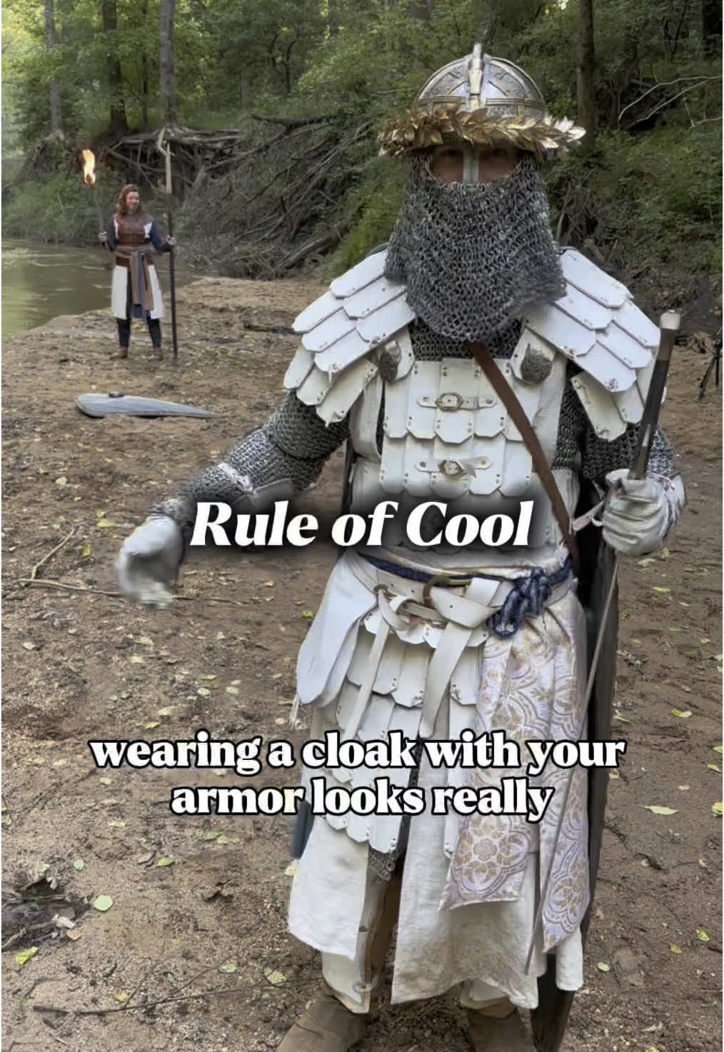 Would you wear a cloak into battle? Featuring: Fell & Fair’s - Ranger Cloak in Sea Blue Cinematic video by @620films _ #medievalcostume #larp #lotr #tolkien #adventure #dnd #history #lordoftherings #tolkien #ranger #gondor