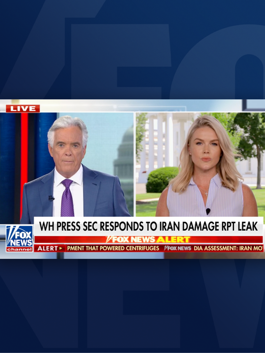 Karoline Leavitt said the FBI and Justice Department are looking into leaked intelligence on Iran's nuclear capabilities following the U.S. strikes.