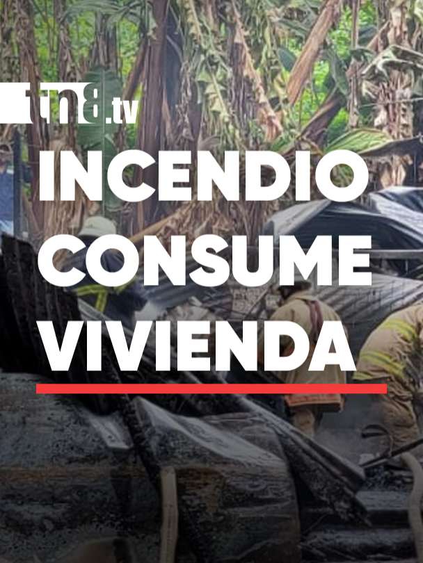 Incendio consume vivienda en comunidad Monte Fresco del municipio El Crucero.  #videos #noticias
