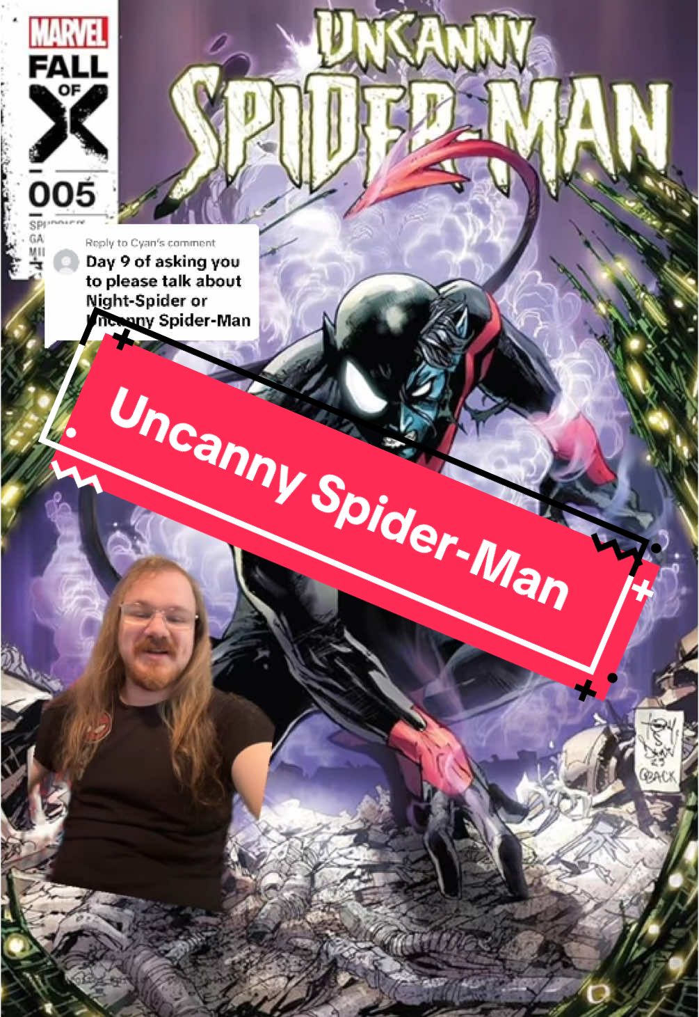 Replying to @Cyan Also he gets obsessed fangirls and “what does that tail do” comments in literally the first issue so…yeah this seems realistic #marvel#xmen#spiderman#comics#superhero