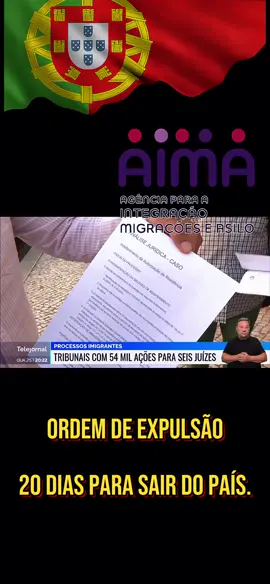 Carta de expulsão em Portugal 	•	É uma notificação oficial para imigrantes em situação irregular ou com residência recusada. 	•	Dá um prazo de até 20 dias para sair voluntariamente. 	•	Se não sair, pode ser expulso à força e proibido de voltar por até 5 anos. #aima #imigração #NovaLei2025 #ViverEmPortugal #DireitoEmPortugal #portugal🇵🇹 #CapCut 