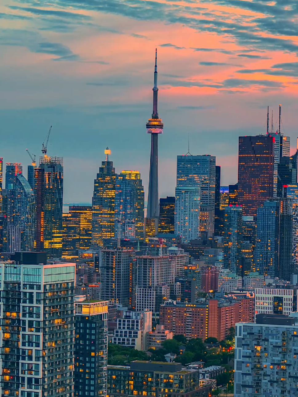 Summer heat, golden treat #explore  #canada  #toronto  #skyline  #fyp 