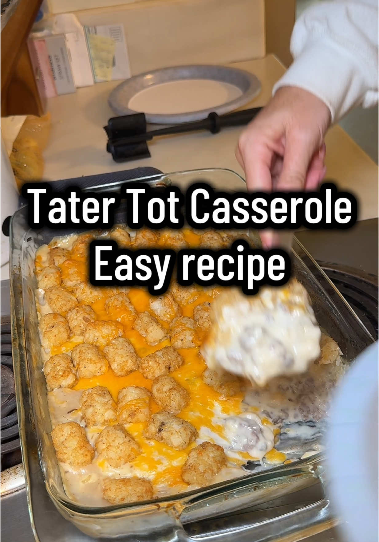 Definitely a family fave around here!! #mealideas #easydinner #sahm #casserole #tatertot #Foodie #familydinner #easymeals 