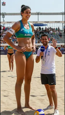Most Funmy Interview with the Tallest Female Volleyball Player! 😮 #tallwoman #volleyball #tallgirl