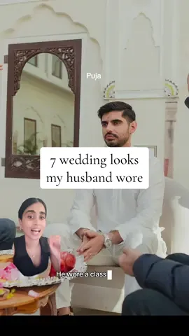 My husband had a different look for every wedding event. 7 events, 7 fits - which one wins? #DesiGroom #IndianWedding #GroomStyle #SouthAsianWedding #MensFashion #BigFatIndianWedding #WeddingLooks #WeddingInspo #DesiCouple #Jodhpuri