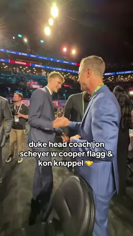 jon scheyer is here supporting his duke hoopers 💙 #NBADraft #Basketball  #NBA #CooperFlagg #konknueppel 