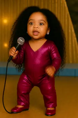 1 year old baby Diana Ross is In the building. Rocking the mic in a sparkling magenta jumpsuit! Can you scream glamour! #Babytok #babyverse #BabyDianaRoss #ImComingOut ! #musictok #Glambaby #foryoupage  Tribute Only! No copyright infringement intended.