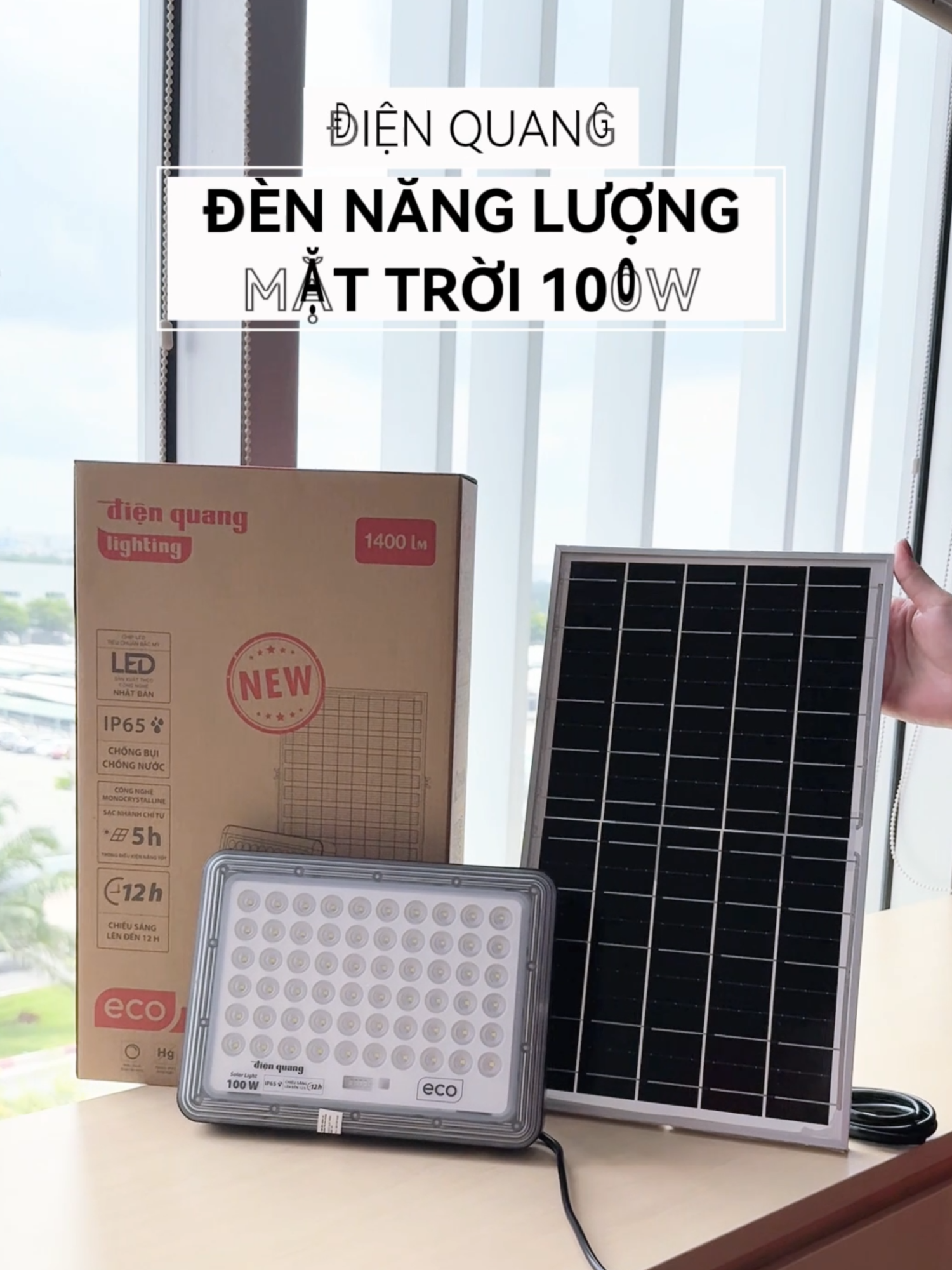 Đèn năng lượng mặt trời 100w Điện Quang. Bảo hành lên đến 24 tháng #dienquanggroup #dienquang #dennlmt #dennangluongmattroi #dennangluong #dennlmtgiatot #dennangluongmattroigiatot #dennangluongmattroichinhhang #dennangluongmattroisanvuon #dennangluongmattroigiare #dennangluongmattroi60w #dennangluongmattroidienquang #dienquangsolar #solar #reviewdennangluongmattroi #giaitritonghop #foryou #dodunggiadinh #dogiadungtienich