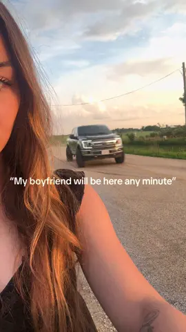 The uphill def nerfed his speed…still insanely fast for a truck😭 #fyp #f150 #boyfriend #trucktok #boss302 