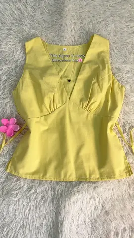 Agnes V-nevk top✨#vnecktop#linentop#tops#topsforwomen 