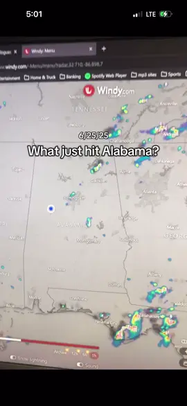 Something just exploded in Alabama 6/25/25 #explosion #alabama #meteor #weathertok 