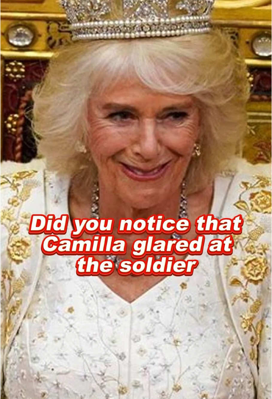 Did you notice that Camilla glared at the soldier #camilla #charles #kate #william #royal #celebrity #capcutforus #capcut #capcutpioneer 