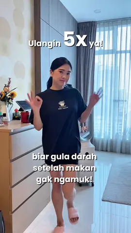 hayo siapa abis makan langsung rebahan? yuk bakar yuk gula darahnya, bisa pakai gerakan simple gini kok! #diabetes #diabetestipo2 #diabetic 