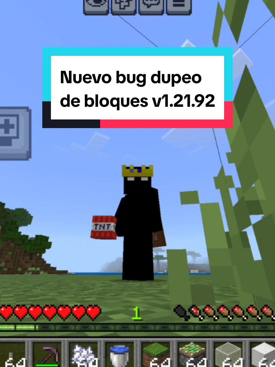 Nuevo bug dupeo de bloques créditos a @Superboo333 #bugrock#video#Minecraft 