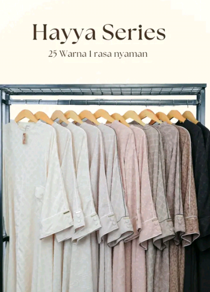Hayya Abaya Syari bahan Linen #dresscantik #abaya #gamis #wanita 