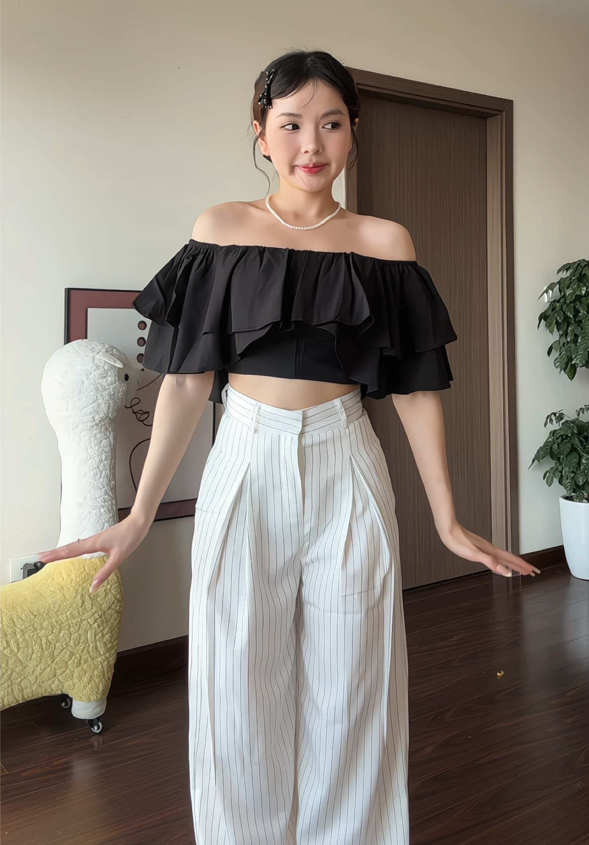 Xin thề ko kéo chân 🤚🏻 #xuhuong #foryou #outfit #dailyoutfit #goclamdep 