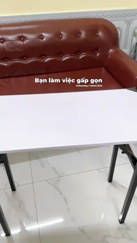 Bàn gấp gọn tiện mà chắc chắn lắm 😍🎀 #banlamviec #bangapgon #dogiadung #review #minnriviu #muataitiktok 