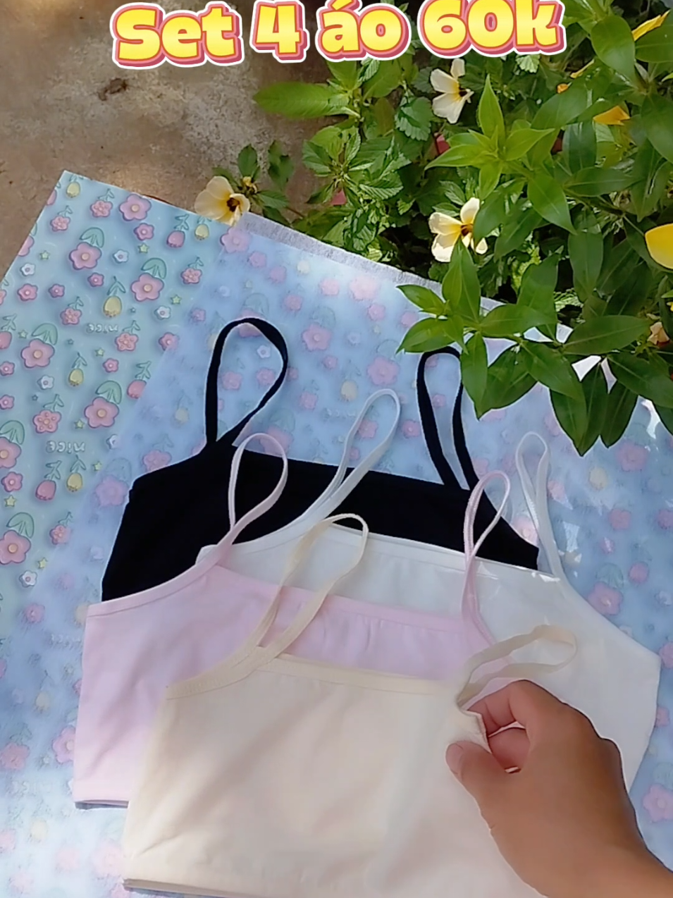 Áo lót bé gái chất cotton 1 lớp nhẹ nhàng và thoải mái #aolot #aola #aolothocsinh #aolotbegai #aolabegai 