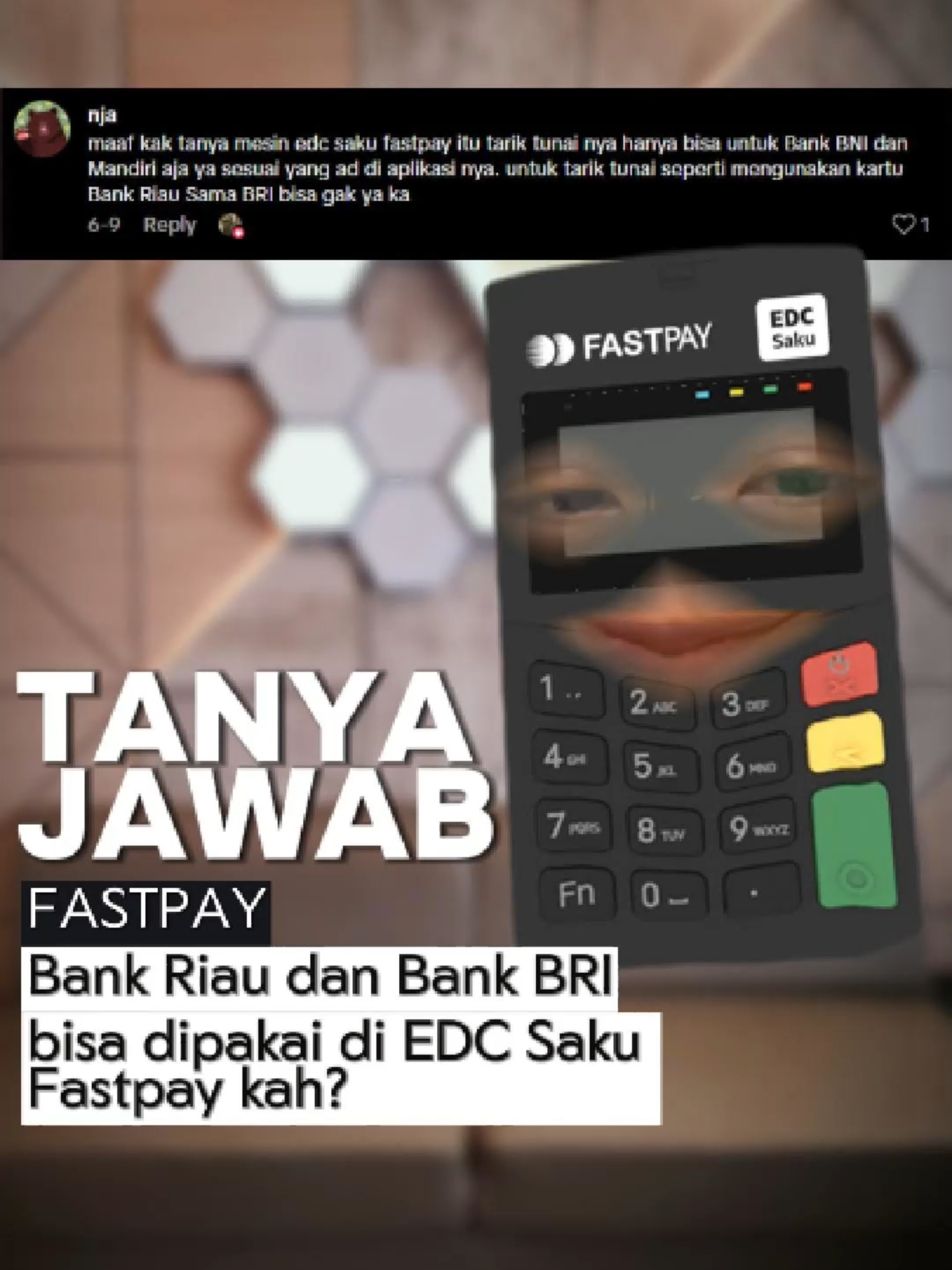 TanyaJawab Fastpay - Bank Riau dan Bank BRI bisa dipakai di EDC Saku Fastpay kah? #fastpay #loketfastpay #juraganfastpay #AndalanAgenIndonesia #AplikasiAndalanAgen