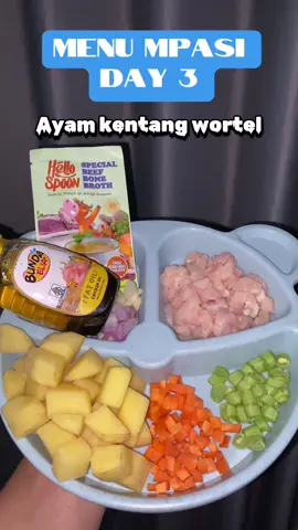 Menu mpasi day 3  Kentang 100gr Ayam 60gr Wortel 10gr Buncis 10gr Air 500ml Minyak by bunda Elia  Kaldu nya dari beef bone broth  #mpasi #mpasihomemade #mpasi6bulan #mpasimenulengkap #mpasisehat #mpasiantigtm #minyakbundaelia #bundaelia #beefbonebroth #mpasiday3 