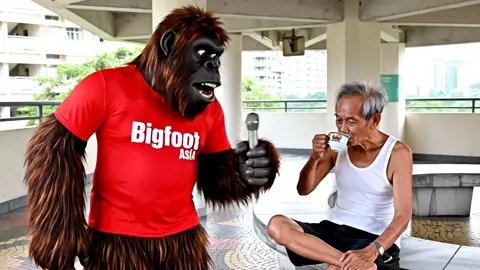 Bigfoot interview uncle lim kopi everyday sia #bigfootinterview #singlish #googleveo3 #veo3 #sgtiktok #bigfoot 