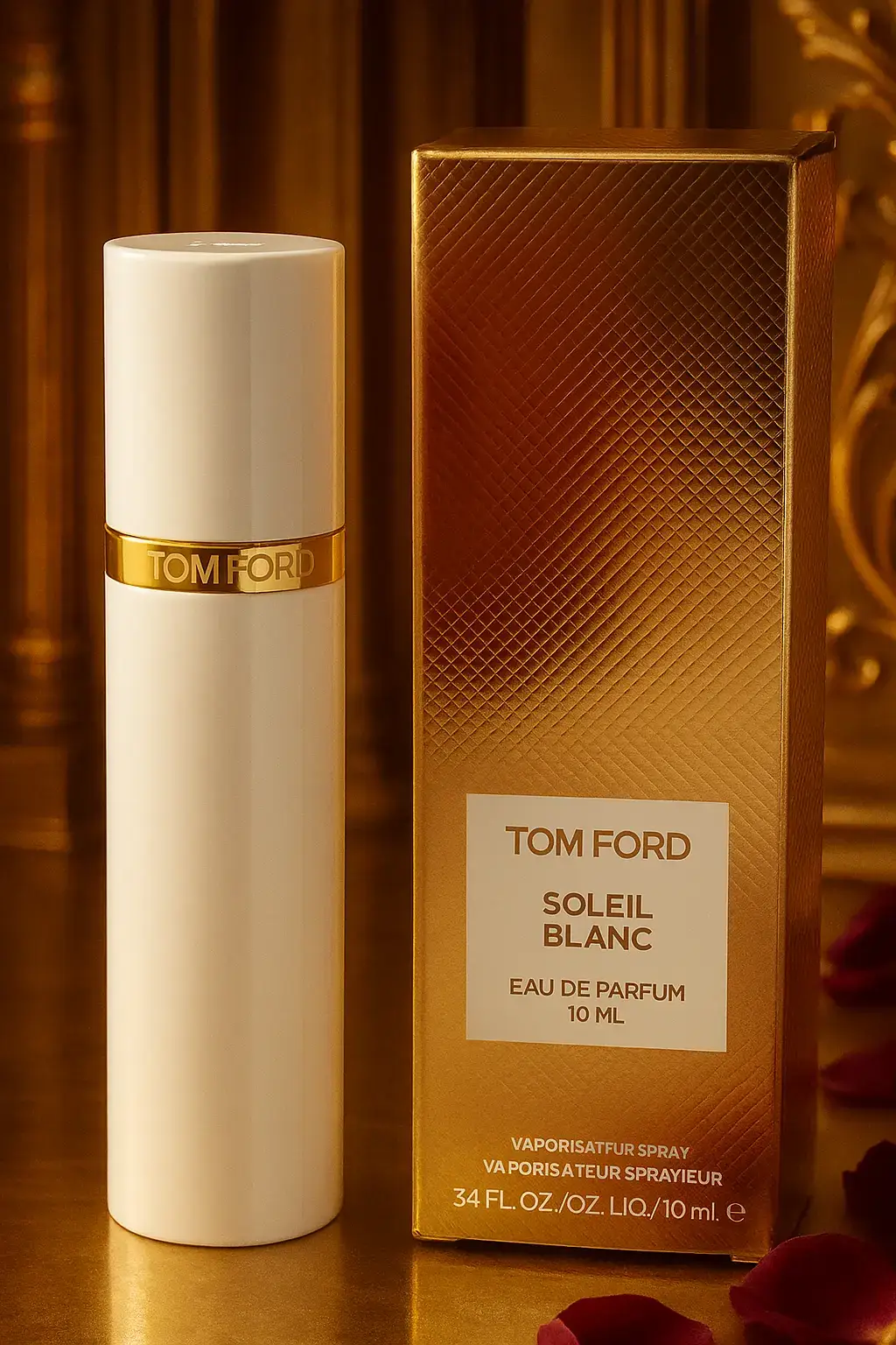 Son flacon se présente dans une bouteille blanche laquée, opaque, on dirait presque de la porcelaine, son design est épuré. Sur le devant on peu voir inscrit en lettre capital, sur fond doré brillant le nom de Tom Ford. C'est un parfum magnifique, féminin, solaire et chic il donne confiance, il sent le propre mais avec un côté luxueux, il est délicat et subtile à la fois. Il tient parfaitement bien toute la journée. @influenster @tomfordbeauty #parfum 