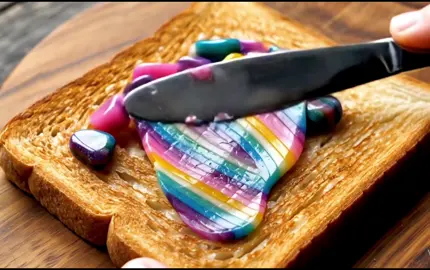 Gems on toast 💎 #aismr #asmr #satisfyingvideo #asmrsounds #satisfying 