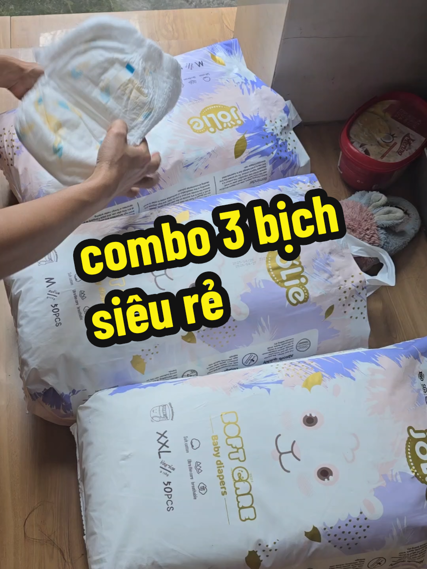 combo 3 bịch bỉm jolie sale nè mn ơi #bỉm #bimjolie #bimquanchobe #taquanchobe #tadan 